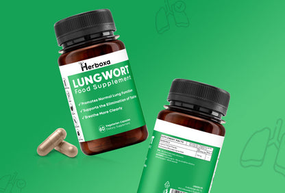 Herboxa Lungwort | Φυτικό συμπλήρωμα διατροφής υποστήριξης των πνευμόνων